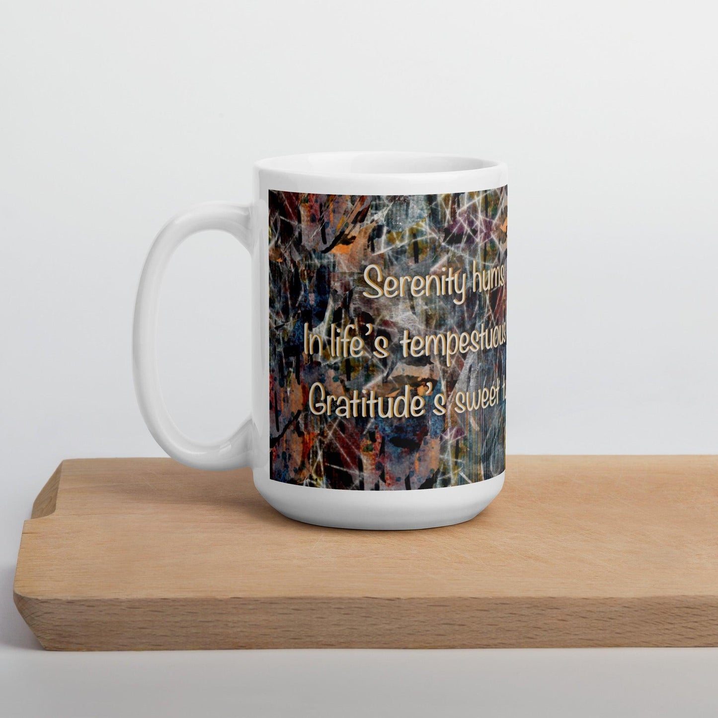 Serenity Whispering Haiku Art Mug - Artfully Jonesy Designs