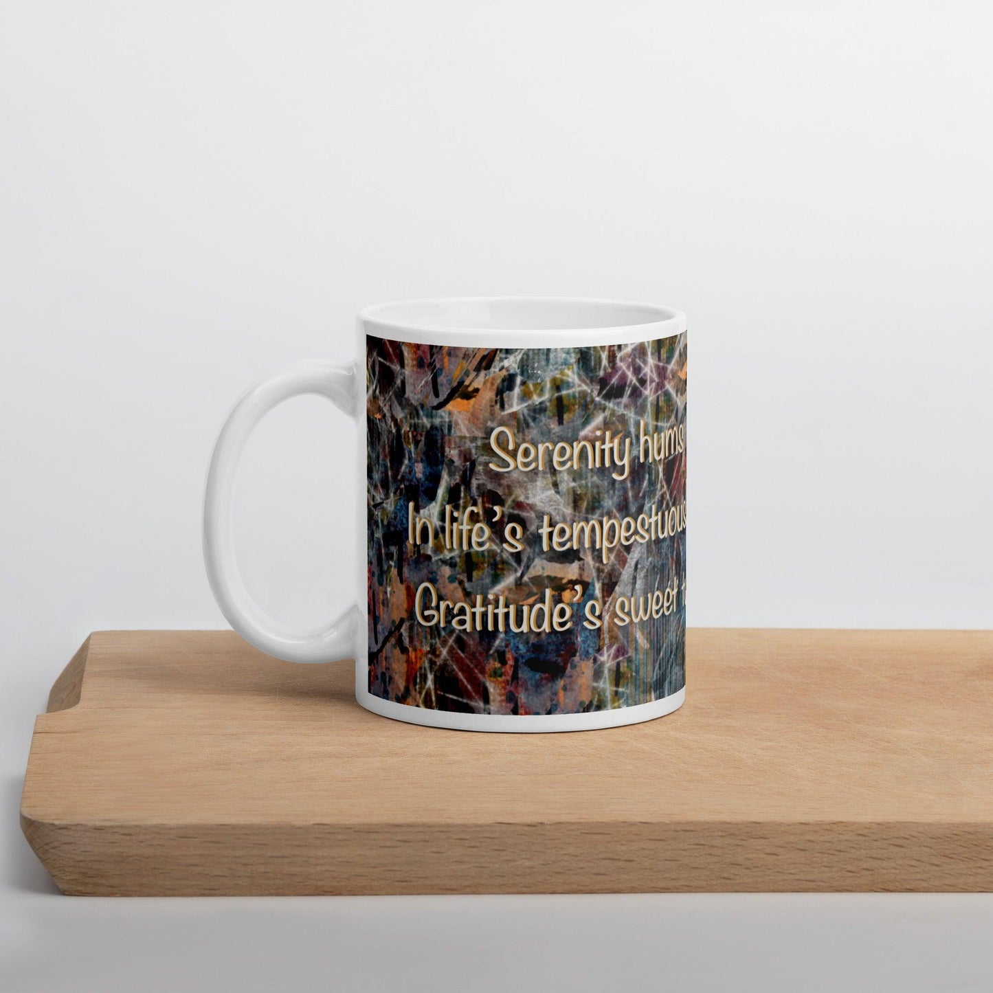 Serenity Whispering Haiku Art Mug - Artfully Jonesy Designs