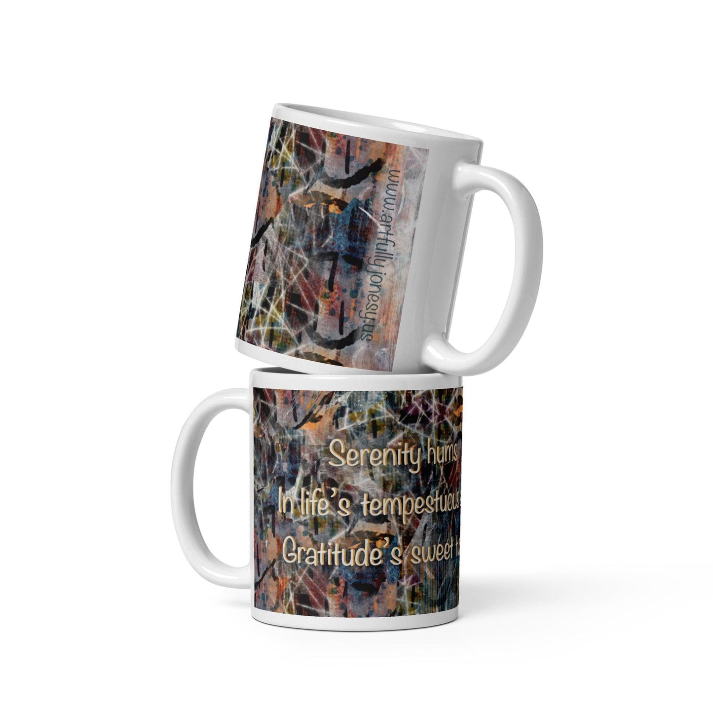 Serenity Whispering Haiku Art Mug - Artfully Jonesy Designs
