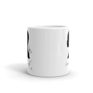 White glossy mug