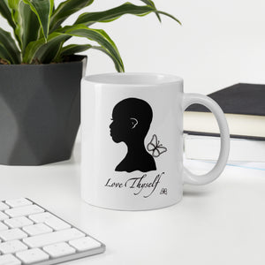 White glossy mug